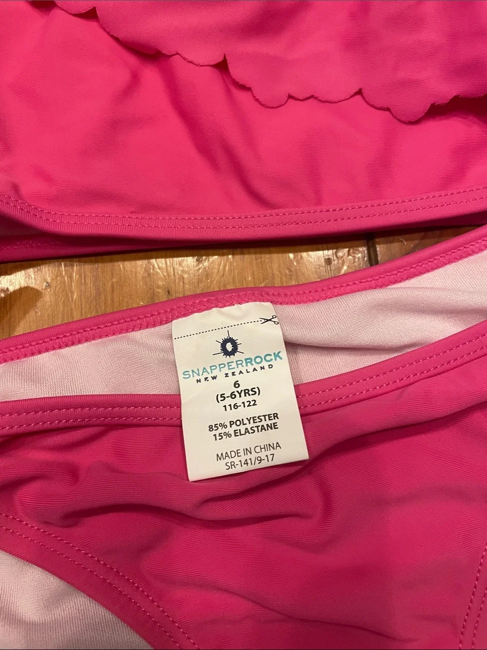 Snapper Rock Girls One-Shoulder Ruffle Bikini - Bright Pink